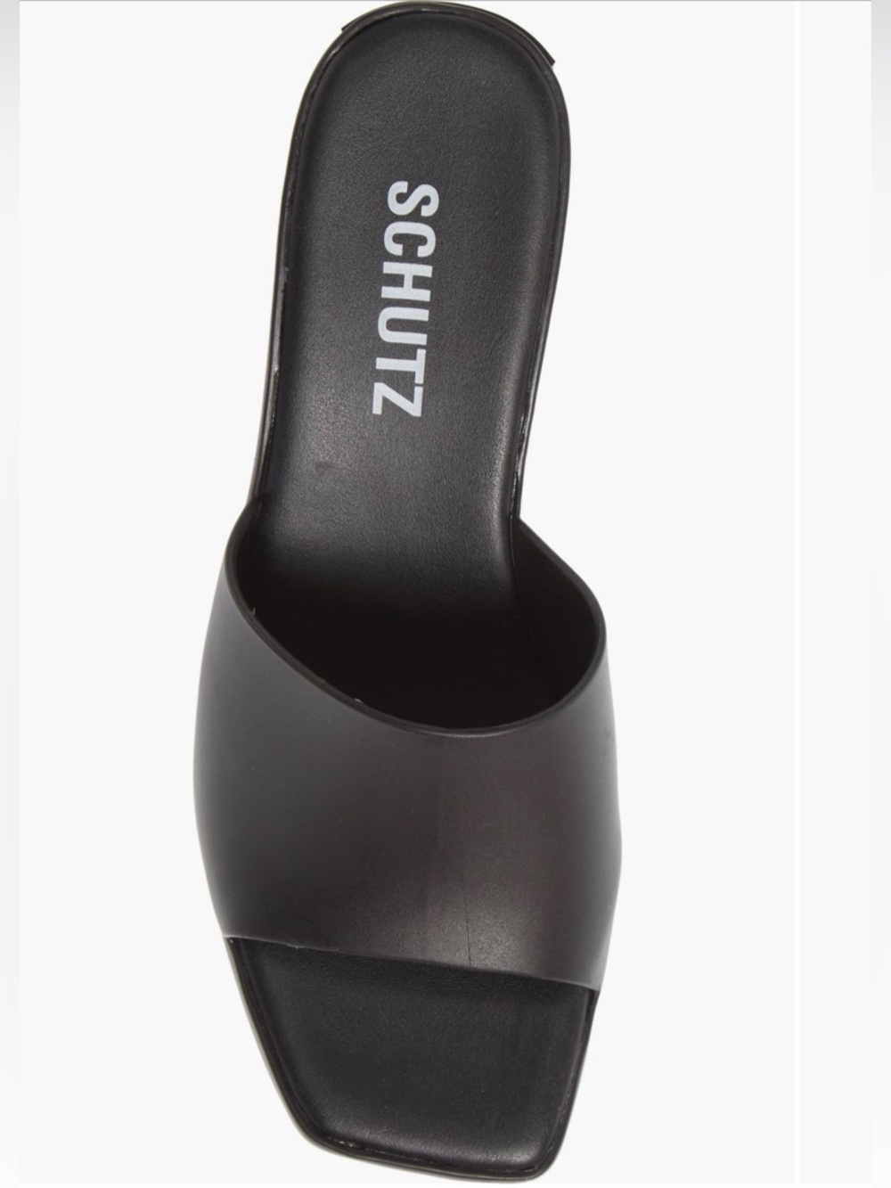 Schutz Mizzy Black Rubberized Platform Slide Sandals - NWOB Size: 8B (US) - Picture 2 of 10